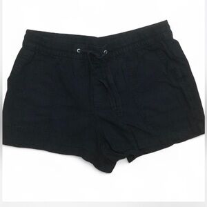 GAP Linen Black Tie Waist Shorts